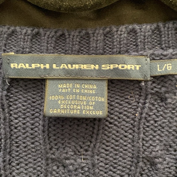 Ralph Lauren Sport 💯Cotton Cable Sweater Size L|G - Picture 9 of 12